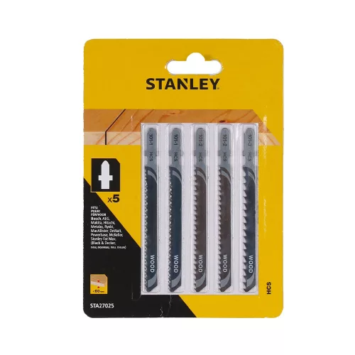 Stanley HSS dekopírfűrészlap készlet fához, 5 részes