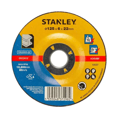 Stanley fémtisztító korong, süllyesztett 125x6x22,2mm