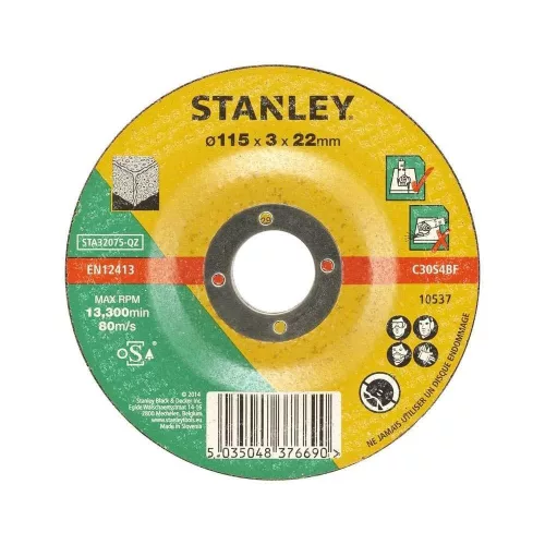 Stanley kővágó korong, süllyesztett 115x3,2x22,2mm