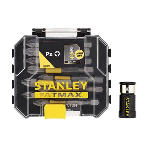 Stanley SFM 10 részes 50mm Torsion PZ bit készlet + mágneses csavarrögzíto