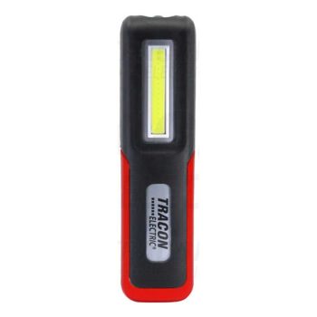   Tracon akkumulátoros LED kézi lámpa,3/3W, 6000K, 3.7V 2000mAh, 100/180lm, IP44, 3,5h