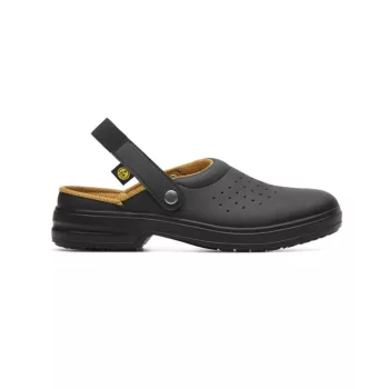   E103 OB E A FO ESD SRC perforált sarokpántos klumpa fekete 35