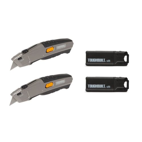 Toughbuilt 2db trapézpengés kés + 50 db penge
