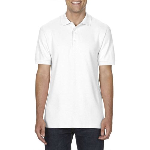Gildan® Premium Cotton® Adult double pique póló fehér XXL