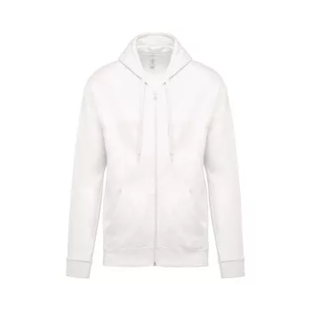 KARIBAN Kapucnis unisex pulóver fehér