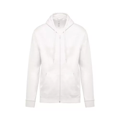 KARIBAN Kapucnis unisex pulóver fehér