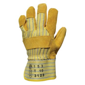   Bőrkesztyű, sárga marhahasíték/színbőr tenyérfolttal 10