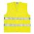 Fluo láthatósági mellény 2 csíkkal, sárga XXL