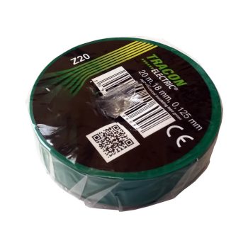 Szigetelőszalag, zöld színű, 20m/18mm